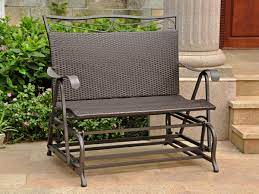 Amazon Com International Caravan Valencia 2 Seater Patio Glider In Chocolate Patio Lawn Garden Iron Patio Furniture Patio Glider Patio Furniture