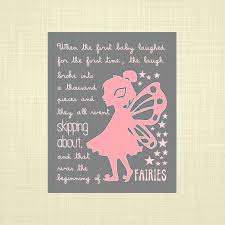 Peter Pan Quote Pink And Gray Kids Art Kids Wall Art Nursery Art Fairy Art Tinkerbell Fairy Nursery Art Wall Kids Art For Kids