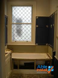 This window film is just stunning! Victorian Bathroom Window Film Design Able Install