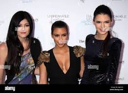 Kylie Jenner, Kim Kardashian and Kendall Jenner at the Launch of their  sisters new fragrance Unbreakable at The Redbury Stock Photo - Alamy