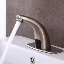 Whether your bathroom calls for a centerset or widespread faucet or chrome, brushed nickel, or matte black finish, we've designed sink faucets that are engineered to exceed your expectations. Automatic Sensor Touchless Bathroom Faucet Brushed Nickel Motion Activated Hands Free Lavatory Vanity Faucet Touch Free Solid Brass Auto Sensor Bathroom Sink Faucet Amazon Com