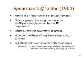 G Factor General Intelligence Spearman Ap Psychology Psychological Testing Developmental Psychology