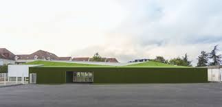 Pajot School Canteen Atelier 208 School Architecture Elementary Schools Green Roof