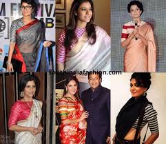 Black And White Striped Saree Blouse Striped Blouses A Cool Trend To Follow Striped Blouse Striped Blouse Designs Blouse Designs