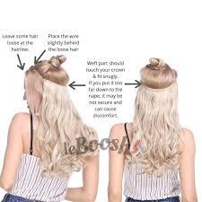 Invisible Wire Halo Hair Extensions 20 Synthetic Hair Leboosh Halo Hair Extensions Halo Hair Easy Hair Extensions