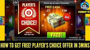Visit daily to claim your free gifts, rewards, bonus, freebies, promo codes, etc. How To Get Free Player S Choice Offer In 8 Ball Pool 100 Working Trick Latest 2018 Youtube