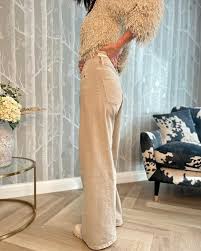 Capo Soft Wide Leg Jeans - Taupe