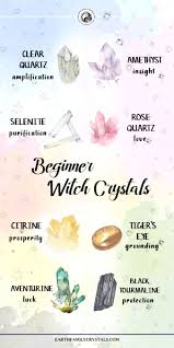 Beginner Witch Crystals Earth Family Crystals In 2020 Wicca Crystals Healing Gemstones Crystals Witchcraft For Beginners