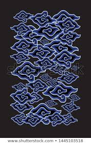 Batik Megamendung Cirebon Vector Art In 2020 Megamendung Batik Art Vector Art