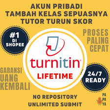 Check spelling or type a new query. Akun Turnitin Lifetime Unlimited Sumbission Student No Repository Bonus Tutor Shopee Indonesia