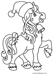 When you watch the cartoon my little pony, what is more, attractive than the fact that you love to color this cartoon? Pony Coloring Christmas Coloring Page My Little Pony Coloring Pages