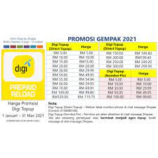 How to top up my digi prepaid with top up card, wi. Digi Prepaid Direct Pin Topup Promotion Price Rm30 Rm100 Shopee Malaysia