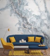 1001 Modeles De Papier Peint Tendance Phares Deco Salon Canape Jaune Canape Bleu Meuble