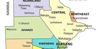 Iran on a world wall map: Botswana Mapa Mapy Botswany Republika Poludniowej Afryki Afryka