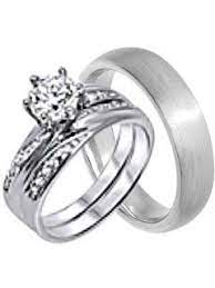 Laraso Co His And Hers Wedding Ring Sets Matching Silver Titanium Wedding Bands For Him Her 6 6 Walmart Com Cheap Wedding Rings His And Her Wedding Rings Cheap Wedding Rings Sets