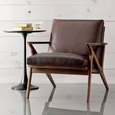 Cavett Leather Wood Frame Chair Reviews Crate And Barrel Living Room Chairs Leather Chair Wood Frame Loveseat