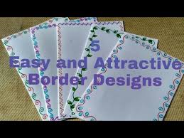 Free clip art borders free vector decorative borders black borders and frames clip art vintage decorative border designs corner border designs clip art. 5 Easy And Attractive Border Designs For Greeting Cards Diy Border Designs For Children Hny 2018 Youtube