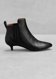 Black Ankle Boots With Brown Heel Other Stories Leather Kitten Heel Ankle Boots Black Kitten Heel Ankle Boots Boots Kitten Heel Shoes