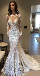 Berta Beauty From The Los Angeles Trunk Show At Lovella Bridal Long Sleeve Wedding Dress Lace Mermaid Wedding Dress Train Sweep Train Wedding Dress