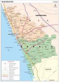 List of all cities in kerala of india with locations marked by people from around the world Kasaragod District Map Kerala District Map With Important Places Of Kasaragod Newkerala Com India