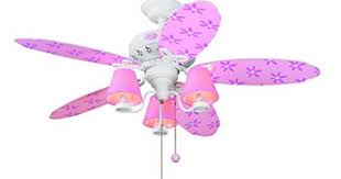 Hunter 23781 44 Inch Dreamland 5 Blade 3 Light Ceiling Fan White With Pink Blades And Shades Close To Ceiling Pink Ceiling Fan Girls Ceiling Fan Ceiling Fan