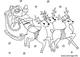 Sur la face avant de cette pochette se trouve un renne de noël affublé d'une jolie petite écharpe. Coloriage Pere Noel Traineau Avec Les Rennes Dessin Pere Noel A Imprimer