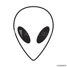 Attach one of foreo's face mask sheets and experience a whole treatment just 90 seconds. Alien Ufo Face Outline Vector Symbol Icon Design Stock Vector Adobe Stock