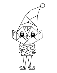 We've come up with some select elf colouring pages for you. Printable Polygonal Christmas Elf Coloring Page
