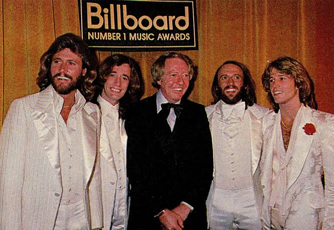 Dec. 11, 1977} Bee Gees and Andy Gibb at Billboard No. 1 Music Awards in  Santa Monica - Bee Gees Days
