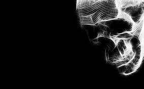 Using black only can really add some luxury and class when it comes to logo design. Hd Wallpaper Fractal Skull Cool Black Background White 3d And Abstract Wallpaper Flare