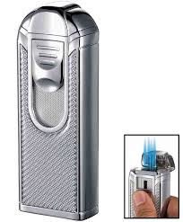 Visol Alec Iv Quadruple Jet Flame White Carbon Fiber Table Lighter Light Table Torch Light Torch