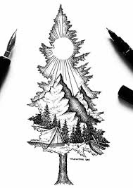 Very Coooooool Tree Tattoo Designs Geometric Art Drawings