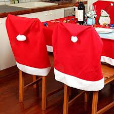 Shop for half back chair covers online at target. Muitibom 4 Pcs Christmas Chair Back Red Christmas Dining Chair Back Cover Christmas Kitchen Chair Slip Covers Kitchen Dining Room Chairs Cover Santa Claus Hat Slipcovers Decoration Buy Online In Maldives At