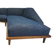 A history and definition of mcm style, plus how to get the look in your own home. Large Mid Century Modern Sectional With Chaise And Walnut Frame For Sale At 1stdibs