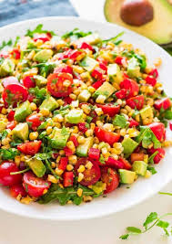 Grilled Corn Salad With Avocado Tomato And Arugula Wellplated Com