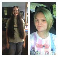 My Hair Is Too Thick To Lay Flat And The Dye Turned Out Nothing Like I Wanted But Still Happier With This Than Bef Thick Hair Styles Hair Celebrity Hair Colors