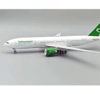 Turkmenistan Airways B777-200 w/stand EZ-A779 1:200 Scale Retro Models  RM77202