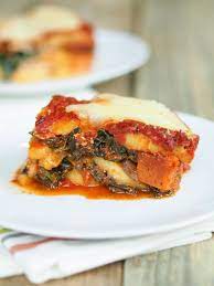 Polenta Vegetable Lasagna With Kale Butternut Squash Mushrooms Recipe Vegetable Lasagna Vegetarian Recipes Lasagna Recipe