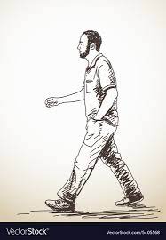 Walking Young Man Royalty Free Vector Image - Vectorstock