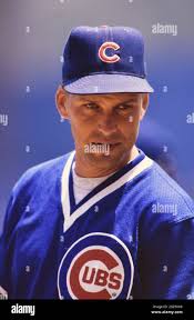 Chicago Cubs first baseman Mark Grace -- Please credit photographer Kirk  Schlea Stock Photo