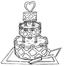 Free Sweet Wedding Cake Coloring Pages Printable Wedding Coloring Pages Wedding With Kids Colorful Cakes