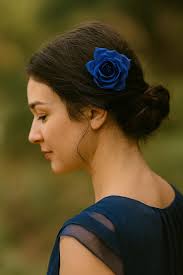 Buy Blue Rose Hair Pins