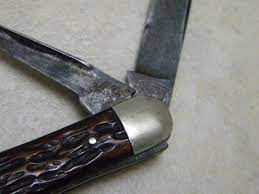 Economical because you buy fine quality at a lower price. Vintage E C Simmons Keen Kutter St Louis Mo Beautiful Bone Punch Blade 3 Backspring Whittler Knife
