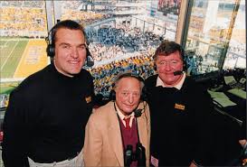 A section of a mural dedicated to pittsburgh football broadcasters at heinz field featuring tunch ilkin, bill hillgrove and craig wolfley, . Tunch Ilkin Announces Retirement From Steelers Broadcast Duties Triblive Com