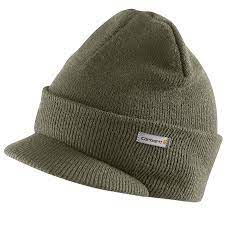 Carhartt Men S Knit Hat With Visor Army Green One Size At Amazon Men S Clothing Store Skull Caps Knit Hat For Men Men S Knit Carhartt Mens