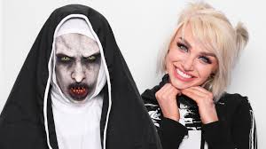 Scary nun makeup tutorial if you're looking to really freak out your friends this halloween, check out this terrifying makeup tutorial of valak from the nun. The Nun Halloween Transformation Ft Glam Gore Youtube