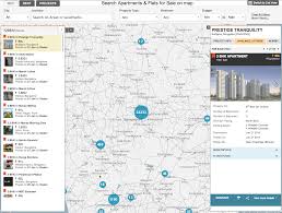 Commonfloor Com Map Integrated Search With Fly Out Information Tiles Real Estate Web Design Map Design Web Design