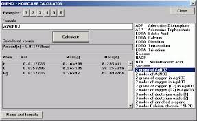 Mass Molecular Calculator