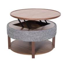 Neville Kd Lift Top Round Coffee Table W Storage Ash Gray Walnut 1030011 Lift Top Coffee Table Coffee Table Coffee Table With Storage