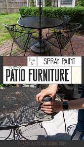 Spray Paint Your Patio Furniture To Give It A Brand New Look Learn How To Easily Fix Rust Spot Painting Patio Furniture Painted Patio Patio Furniture Makeover